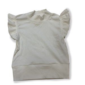 White Tank with Sleeve Detail